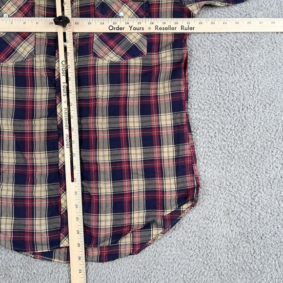 VTG Sears Western Wear Mens Pearl Snap Button Down Shirt Sz Medium (15-15.5) - Picture 6 of 6